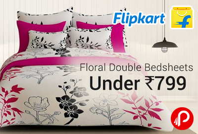 Bedsheets Floral Double Under Rs.799 - Flipkart