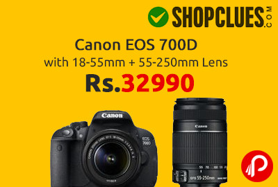 Canon EOS 700D with 18-55mm + 55-250mm Lens Just at Rs.32990 - Shopclues