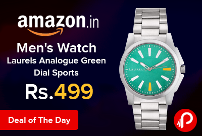 Men's Watch Laurels Analogue Green Dial Sports Just at Rs.499 - Amazon