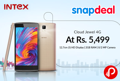 Intex Cloud Jewel 4G Mobile 2GB RAM Only Rs.5499 - Snapdeal
