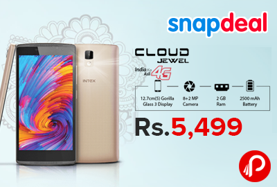 Intex Cloud Jewel Mobile (16GB) Just at Rs. 5,499 - Snapdeal