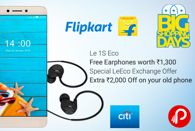 Le 1S Eco only in 9999 Free Headphone worth Rs.1300 | Big Shopping Days - Flipkart