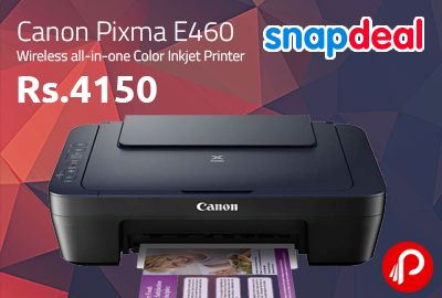 Canon Pixma E460 Wireless all-in-one Color Inkjet Printer Just at Rs.4150 - Snapdeal