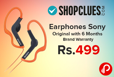 Earphones Sony Original with 6 Months Brand Warranty at Rs.499 - Shopclues