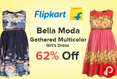 Dress Gathered Multicolor Bella Moda 62% off on at Rs.757 - Flipkart