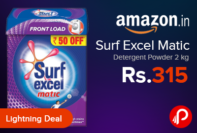 Surf Excel Matic Detergent Powder 2 kg Just Rs.315