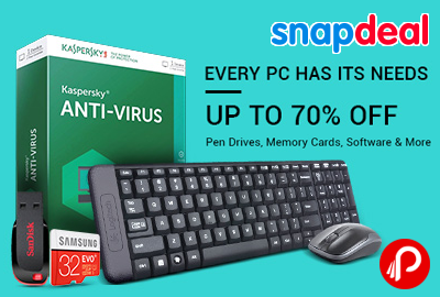 Pen Drives, Memory Cards, Softwares Upto 70% off - Snapdeal