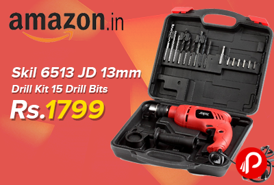 Skil 6513 JD 13mm Drill Kit 15 Drill Bits Only in Rs.1799 - Amazon