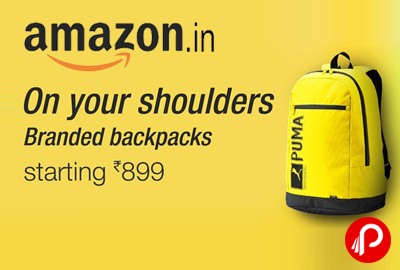 Branded Backpacks price starting from Rs. 899 - Amazon