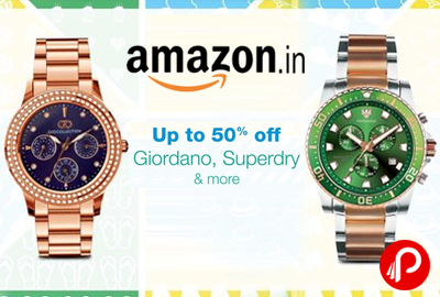 Watches Giordano SuperDry Upto 50% off - Amazon