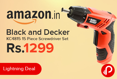 Black and Decker KC4815 15 Piece Screwdriver Set Just Rs.1299