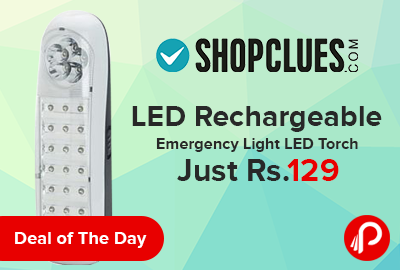 LED Rechargeable Emergency Light LED Torch Just Rs.129 - Shopclues