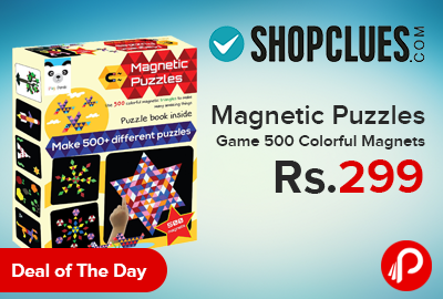 Magnetic Puzzles Game 500 Colorful Magnets just Rs.299 - Amazon