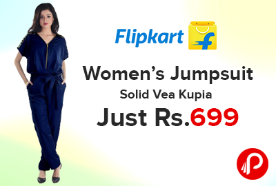 Women’s Jumpsuit Solid Vea Kupia just Rs.699 - Flipkart