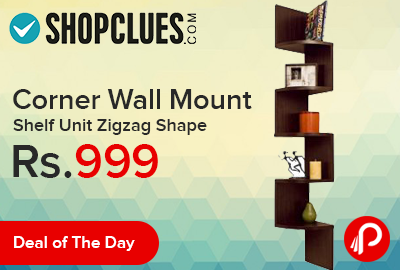 Corner Wall Mount Shelf Unit Zigzag Shape