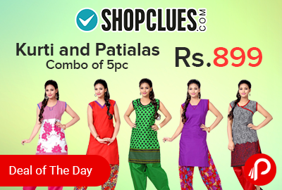 Kurti and Patialas Combo of 5pc Just Rs.899 - Shopclues