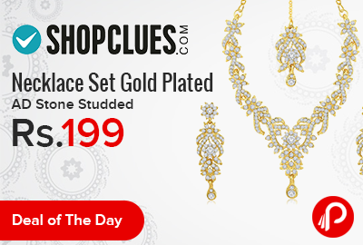 Necklace Set Gold Plated AD Stone Studded
