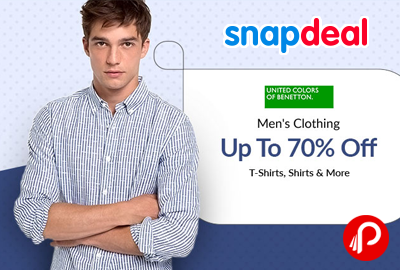 UCB Men’s Clothing Upto 70% off - Snapdeal