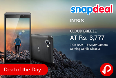 Intex Cloud Breeze Mobile Just at Rs.3777 - Snapdeal