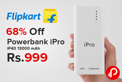 Powerbank iPro iP40 13000 mAh Just at Rs.999 - Flipkart