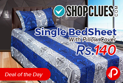 Single BedSheet With Pillow Cover only in Rs.140 - Shopclues