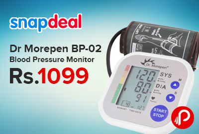 Dr Morepen BP-02 Blood Pressure Monitor only Rs.1099 - Snapdeal