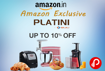 Platini Kitchen Products by Bajaj Upto 10% off - Amazon