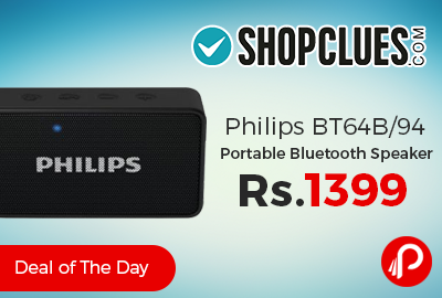 Philips BT64B/94 Portable Bluetooth Speaker just Rs.1399 - Shopclues