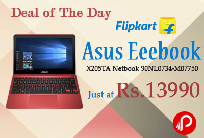 Asus Eeebook X205TA Netbook 90NL0734-M07750 Just at Rs.13990 - Flipkart