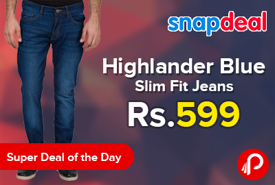 Highlander Blue Slim Fit Jeans only at Rs.599 - Snapdeal