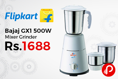 Bajaj GX1 500W Mixer Grinder just Rs.1688 - Flipkart