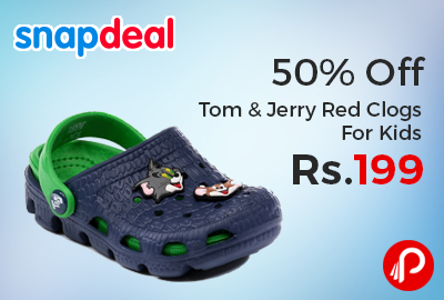 Tom & Jerry Red Clogs For Kids just Rs.199 - Snapdeal