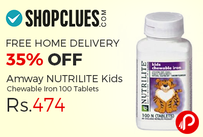 Amway NUTRILITE Kids Chewable Iron 100 Tablets at Rs.474 - Shopclues