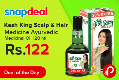Kesh King Scalp & Hair Medicine Ayurvedic Medicinal Oil 120 ml at Rs.122 - Snapdeal