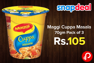 Maggi Cuppa Masala 70gm Pack of 3 Only in Rs.105 - Snapdeal