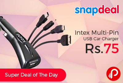 Intex Multi-Pin USB Car Charger Only at Rs.75 - Snapdeal