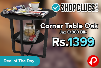 Corner Table Oak Jaz Ct883 Blk just at Rs.1399 - Shopclues