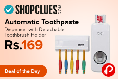 Automatic Toothpaste Dispenser with Detachable Toothbrush Holder Just Rs.169 - Shopclues