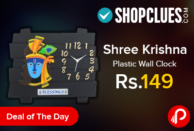 Shree Krishna Plastic Wall Clock Just Rs.149 - Shopclues