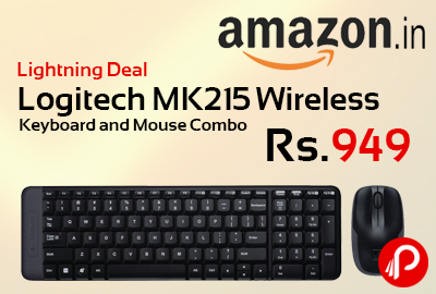 Logitech MK215 Wireless Keyboard and Mouse Combo Just Rs.949 - Amazon