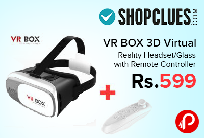 VR BOX 3D Virtual Reality Headset/Glass with Remote Controller just Rs.599 - Shopclues