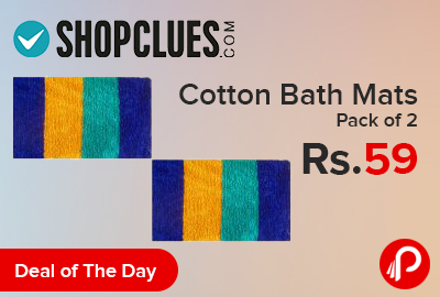 Cotton Bath Mats Pack of 2 Just Rs.59 - Shopclues