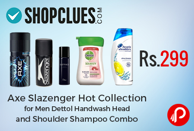 Axe Slazenger Hot Collection for Men Dettol Handwash Head and Shoulder Shampoo Combo just Rs.299 - Shopclues