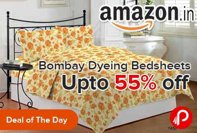 Bombay Dyeing Bedsheets Upto 55% off - Amazon