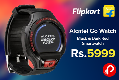 Alcatel Go Watch Black & Dark Red Smartwatch Just Rs.5999 - Flipkart