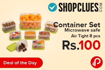 Container Set Microwave safe Air Tight 8 pcs Just Rs.100 - Shopclues