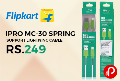 iPro Mc-30 Spring Support Lightning Cable Just Rs.249 - Flipkart