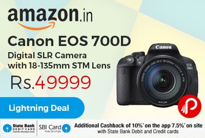 Canon EOS 700D Digital SLR Camera with 18-135mm STM Lens just Rs.49999 - Amazon