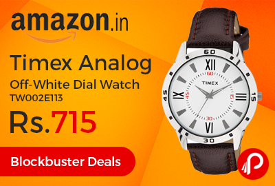 Timex Analog Off-White Dial Watch TW002E113 Just Rs.715 - Amazon