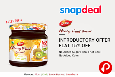 Dabur Honey Fruit Spread Flat 15% off Introductory Offer- Snapdeal